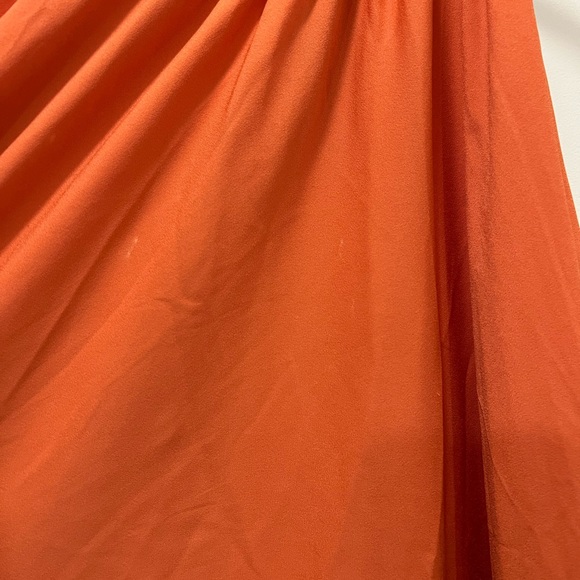 TOME Collective Orange Pleated Dress Size Small $325 - Picture 4 of 7